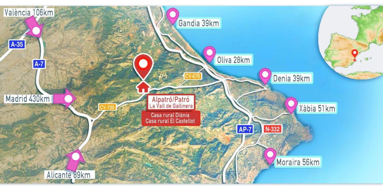 Aparthotel Buhardilla Rustica En La Vall De Gallinera à Patró Extérieur photo